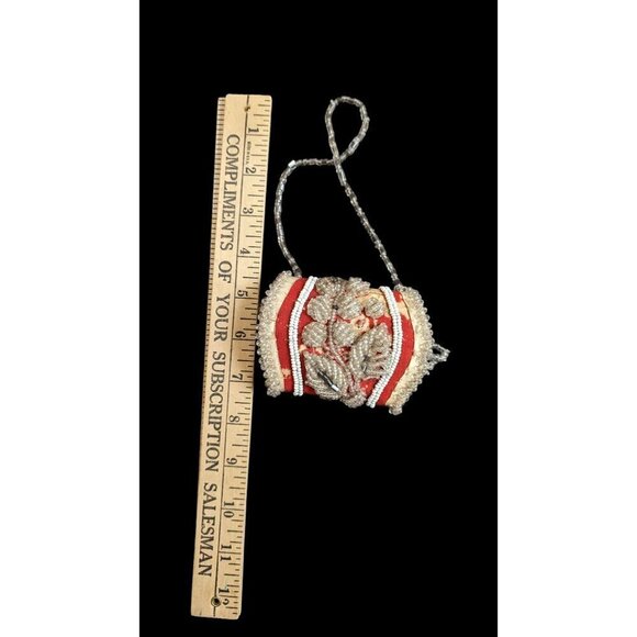 Vintage Iroquois Native American Beaded Souvenir Pouch pin cushion Purse asis - Picture 7 of 9